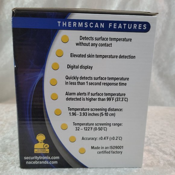 🔥 Security Tronix Therma Scan Wall Mounted No Contact Thermometer - Unopened - Picture 3 of 6